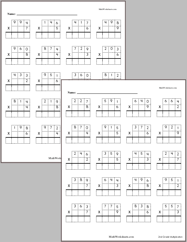 Multiplication Worksheets For Grade 1